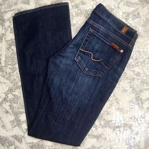 7 For All Mankind “Bootcut” Dark Wash Denim Jeans